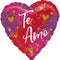 LE GROUPE BLC INTL INC Balloons "Te Amo" Heart Shape Foil Balloon, 18 Inches, 1 Count 026635436557