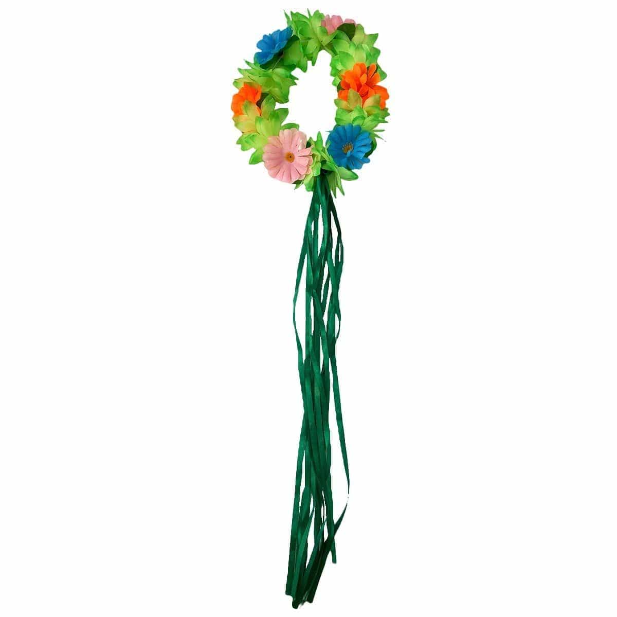 Buy Theme Party Green Hawaiian Flower Crown sold at Party Expert