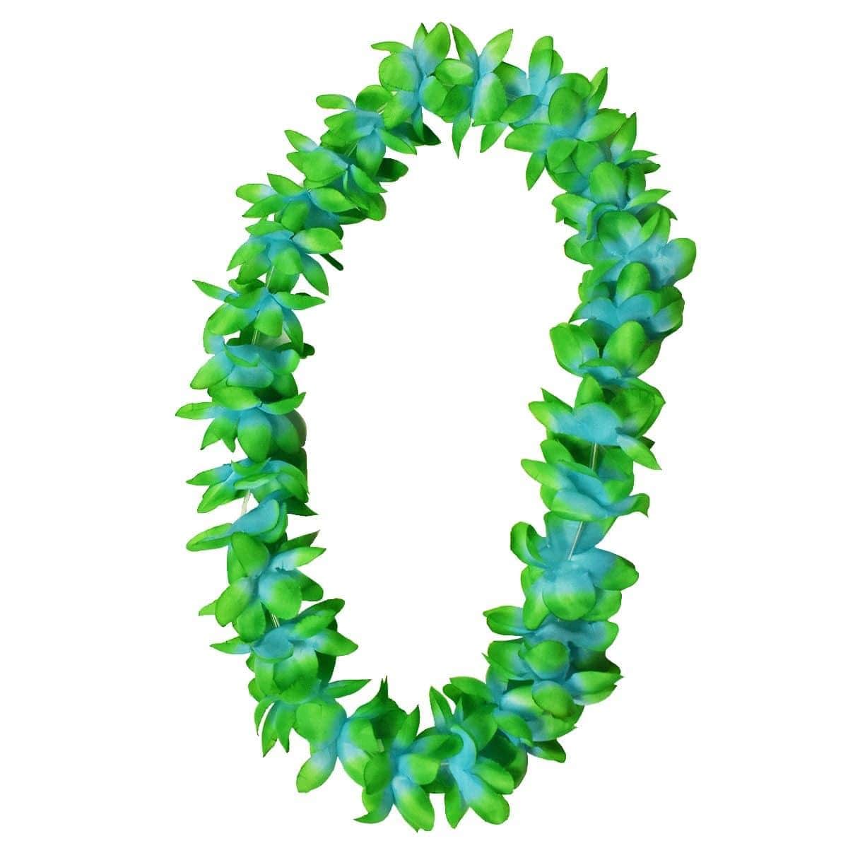 Buy Theme Party Green Pastel Flower Lei Necklace sold at Party Expert