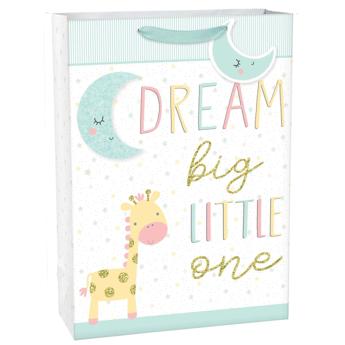 AMSCAN CA Gift Wrap & Bags Dream Big Baby Large Bag, 1 Count