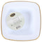 MADISON IMPORTS Disposable-Plasticware White Premium Quality Square Bowls with Gold Rim, 12 oz, 10 Count 775310991064