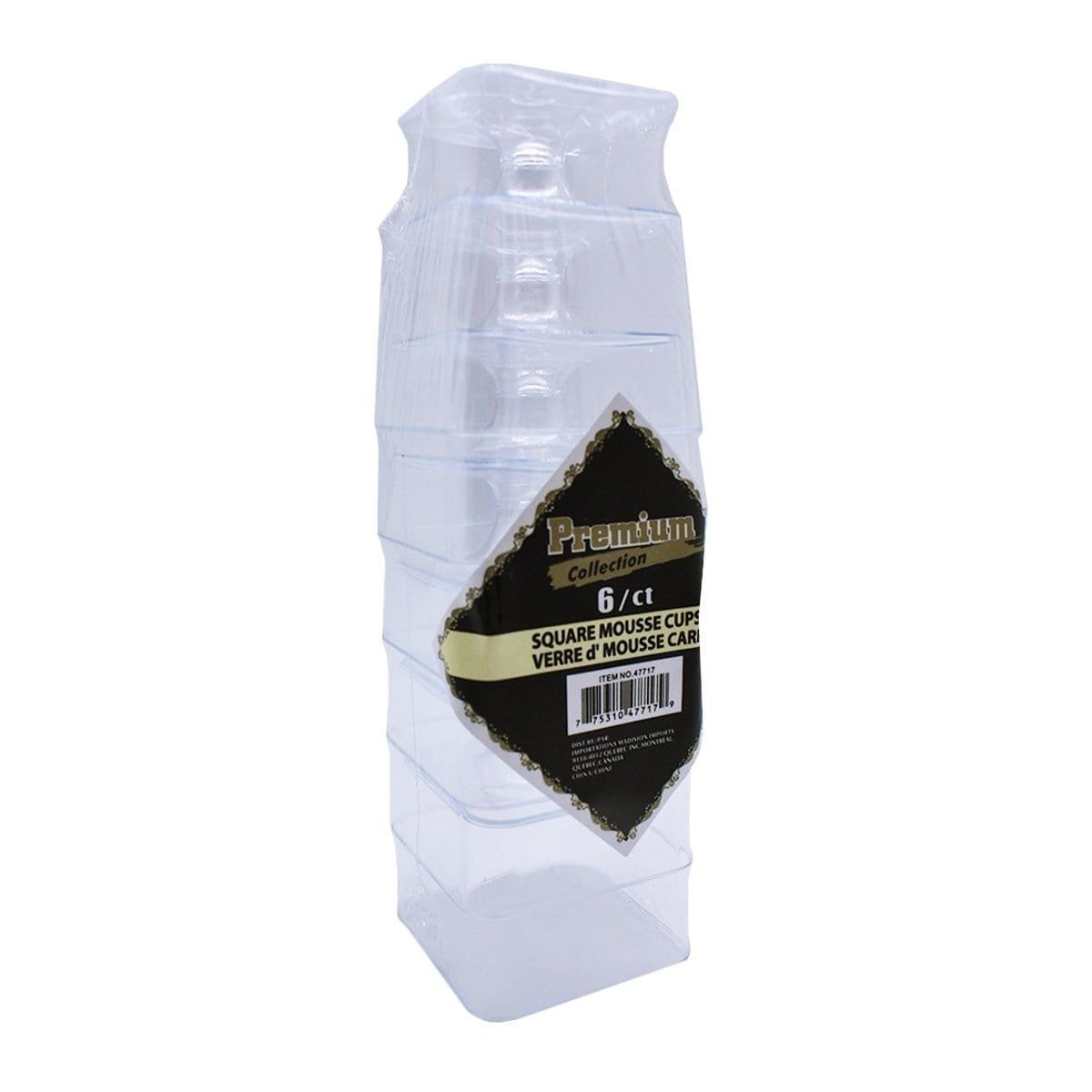 Buy Plasticware Square Mousse Cup With Stem 2 Oz - Clear 8/pkg sold at Party Expert