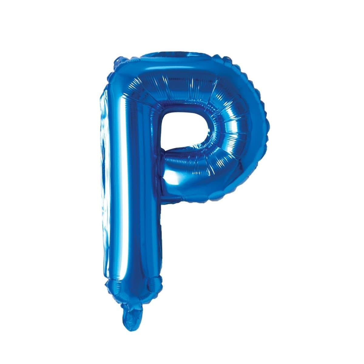 Buy Balloons Blue Letter P Foil Balloon, 16 Inches sold at Party Expert