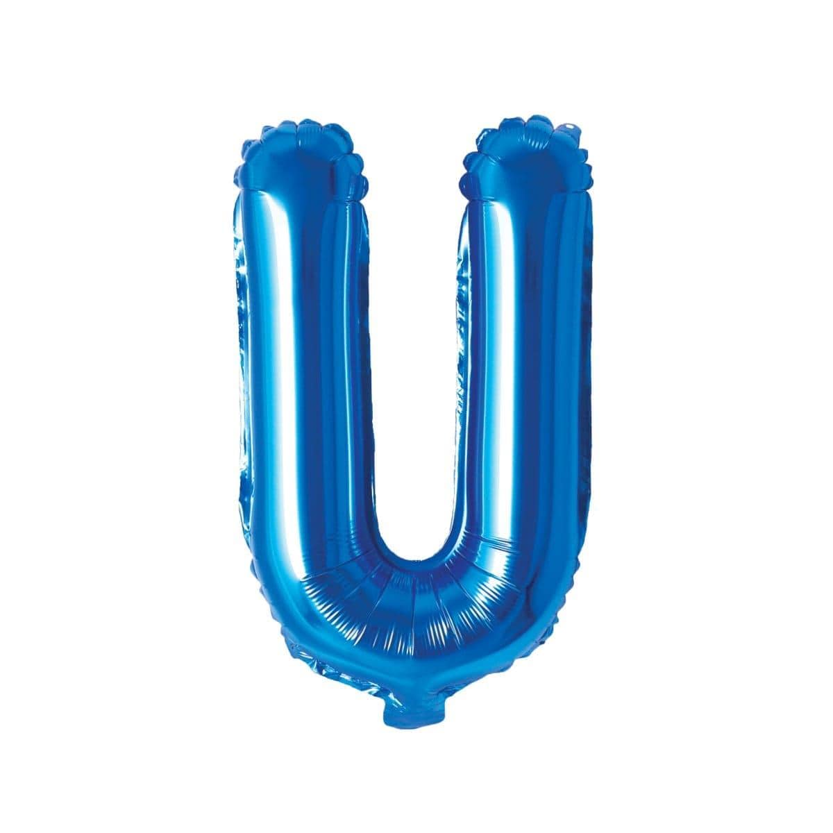 Buy Balloons Blue Letter U Foil Balloon, 16 Inches sold at Party Expert