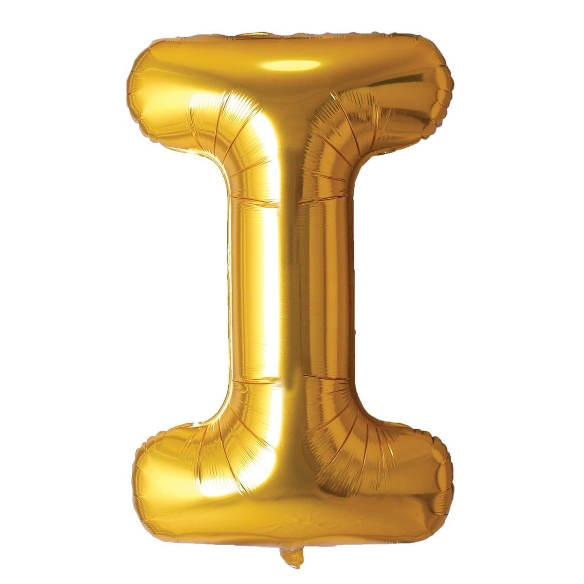 Buy Balloons Gold Letter I Foil Balloon, 34 Inches sold at Party Expert