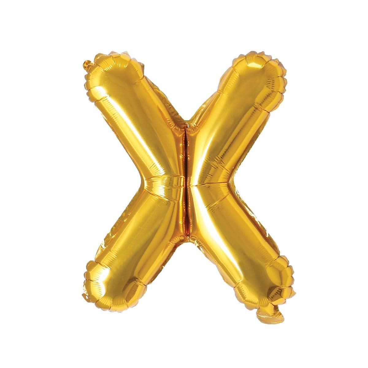 Buy Balloons Gold Letter X Foil Balloon, 16 Inches sold at Party Expert