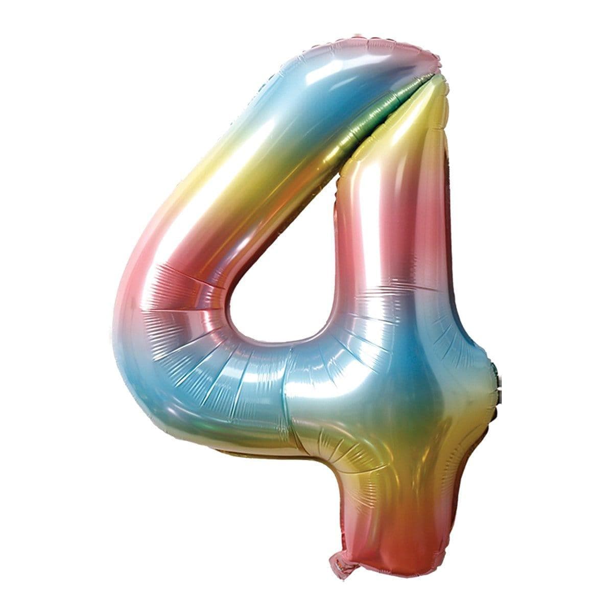 Jelly Ombre Number 4 Foil Balloon, 40 Inches | Party Expert