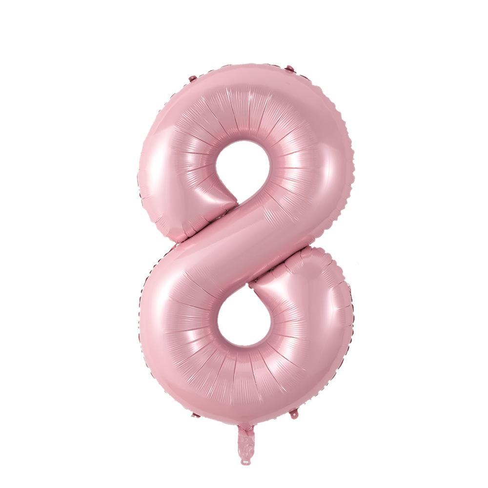 Buy Balloons Pastel Pink Number 8 Foil Balloon, 34 Inches sold at Party Expert