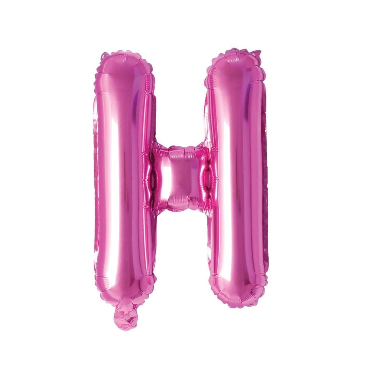 Buy Balloons Pink Letter H Foil Balloon, 16 Inches sold at Party Expert