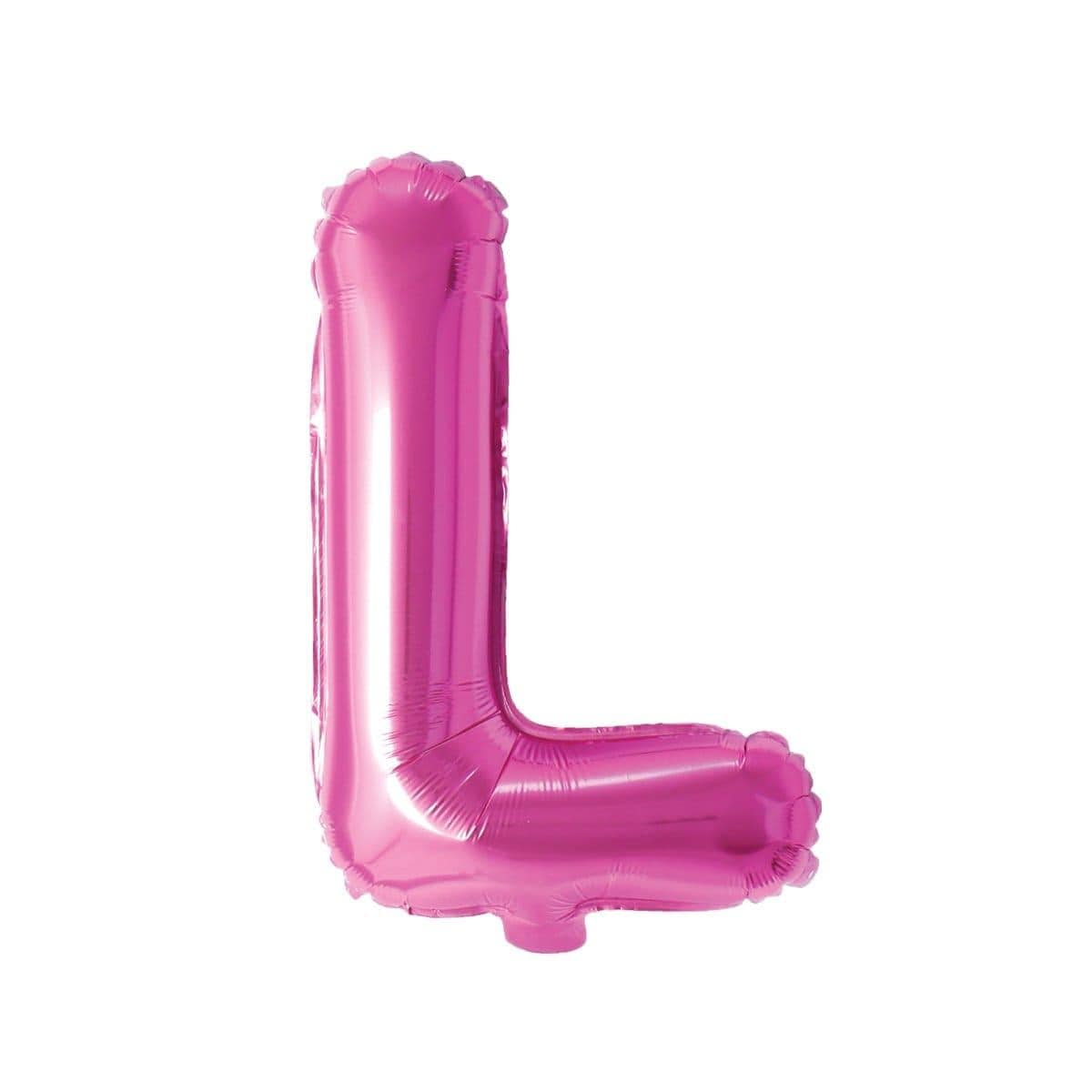 Buy Balloons Pink Letter L Foil Balloon, 16 Inches sold at Party Expert