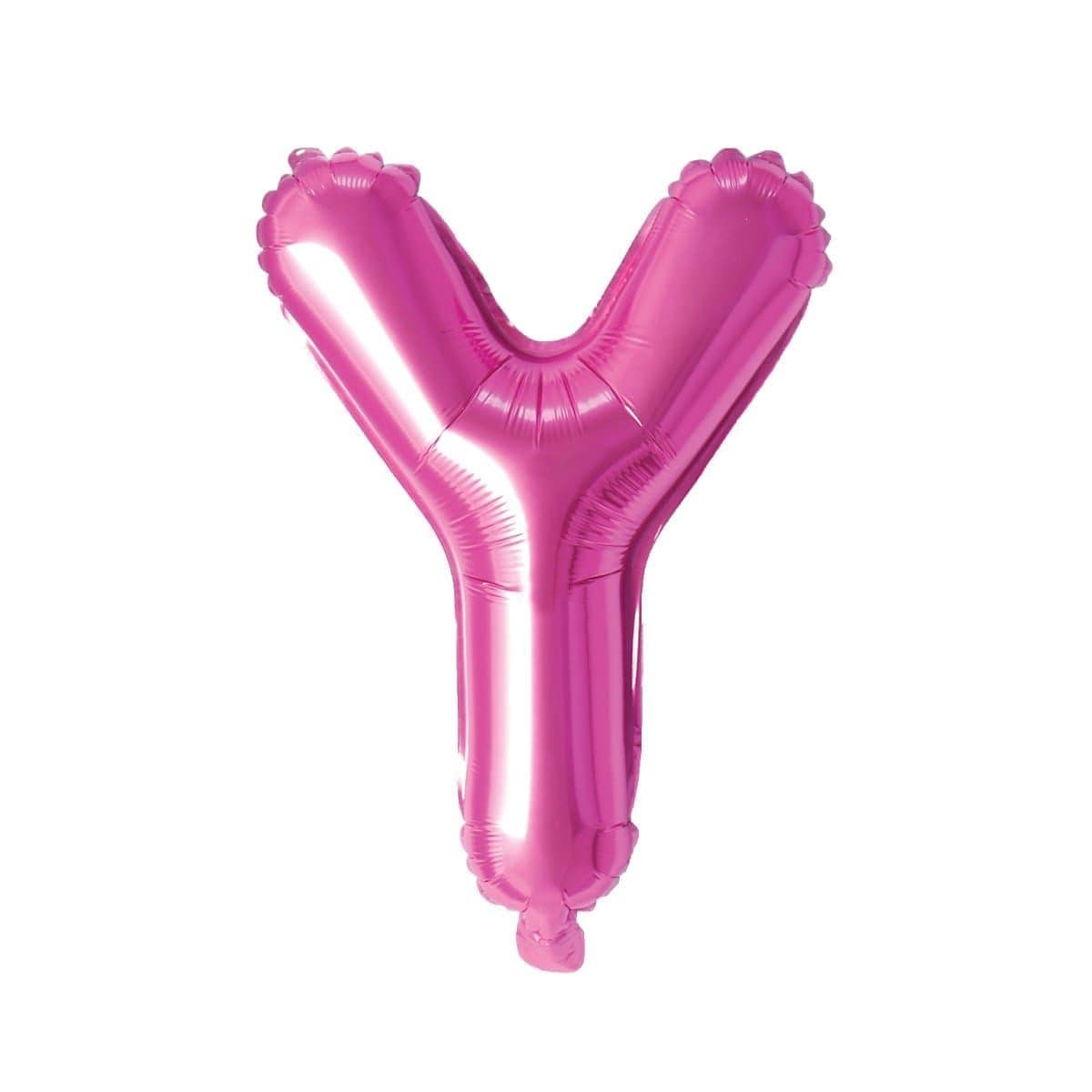 Buy Balloons Pink Letter Y Foil Balloon, 16 Inches sold at Party Expert