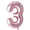 Buy Balloons Rose Gold Number 3 Foil Balloon, 34 Inches sold at Party Expert