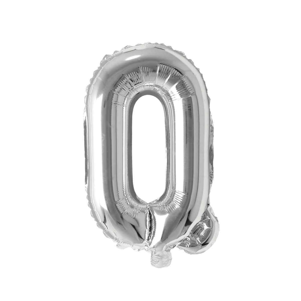 Buy Balloons Silver Letter Q Foil Balloon, 16 Inches sold at Party Expert