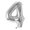 Buy Balloons Silver Number 4 Foil Balloon, 34 Inches sold at Party Expert