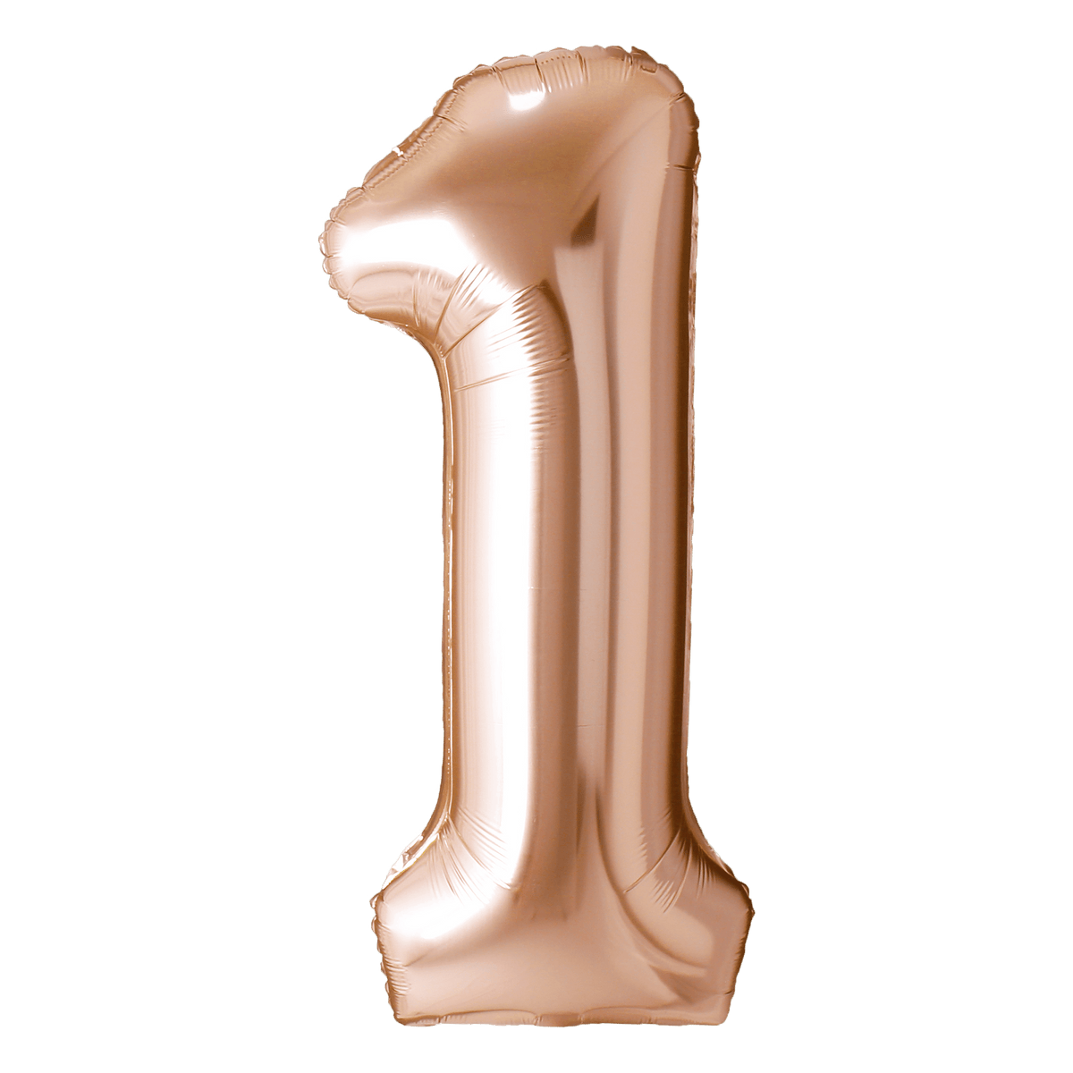 PARTYGRAM Balloons Rose Copper Number 1 Foil Balloon, 40 inches 810077656143