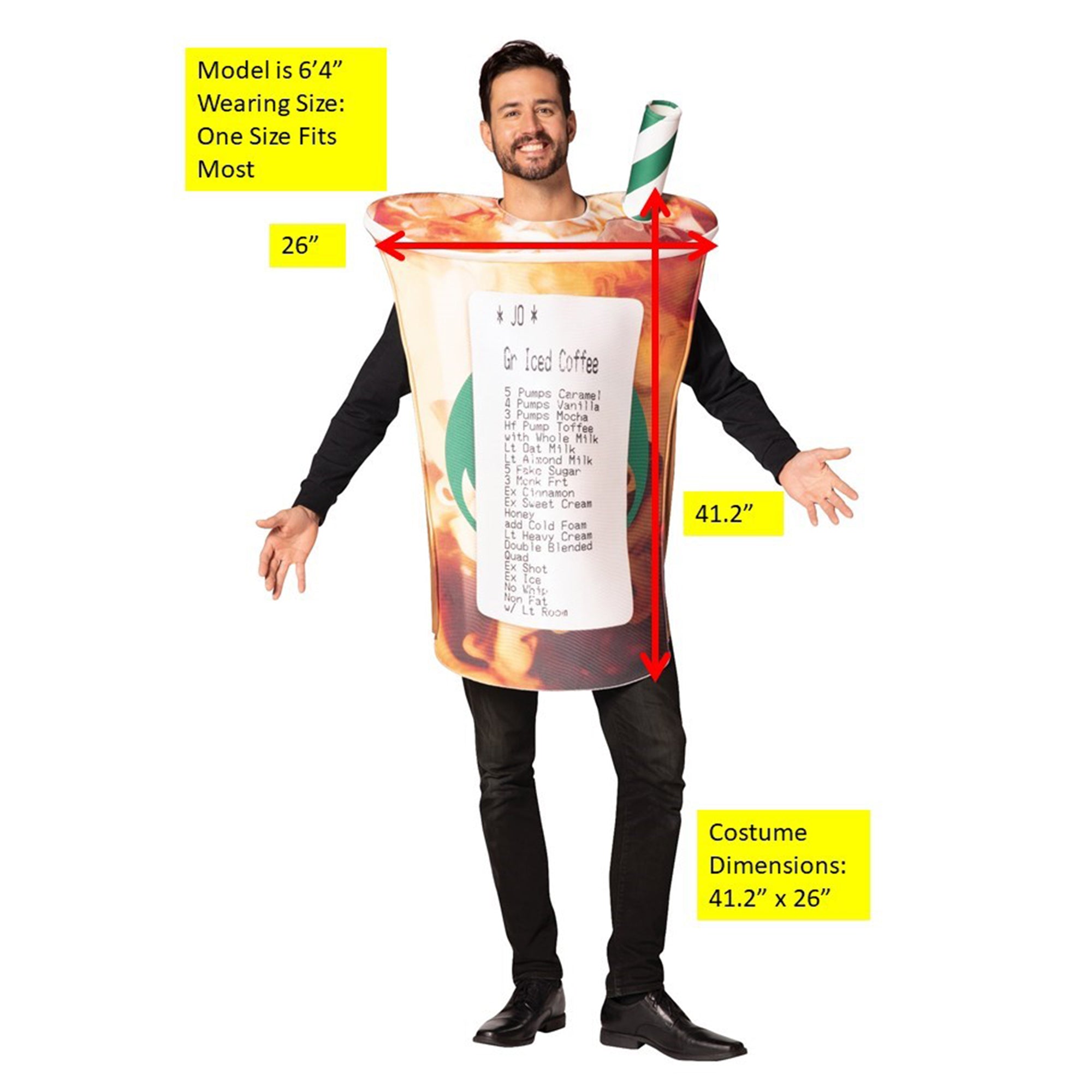 Barista s Nightmare Coffee Cup Costume for Adults