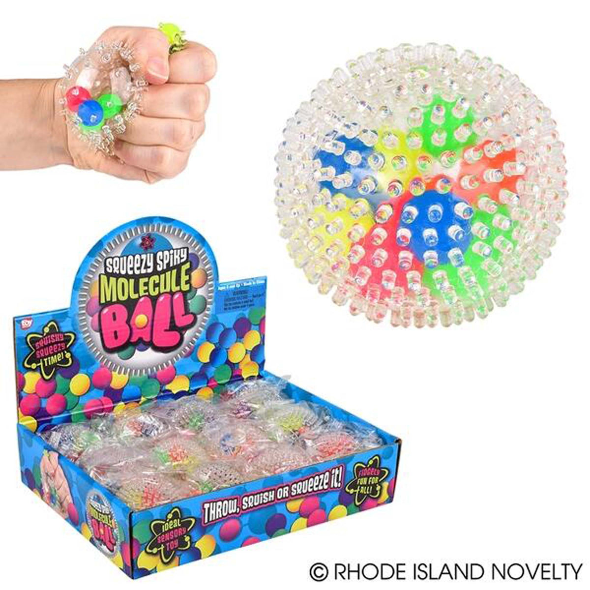 RHODE ISLAND NOVELTY impulse buying Squeezy Spiky Molecule Ball, 2.4 Inches, 1 Count