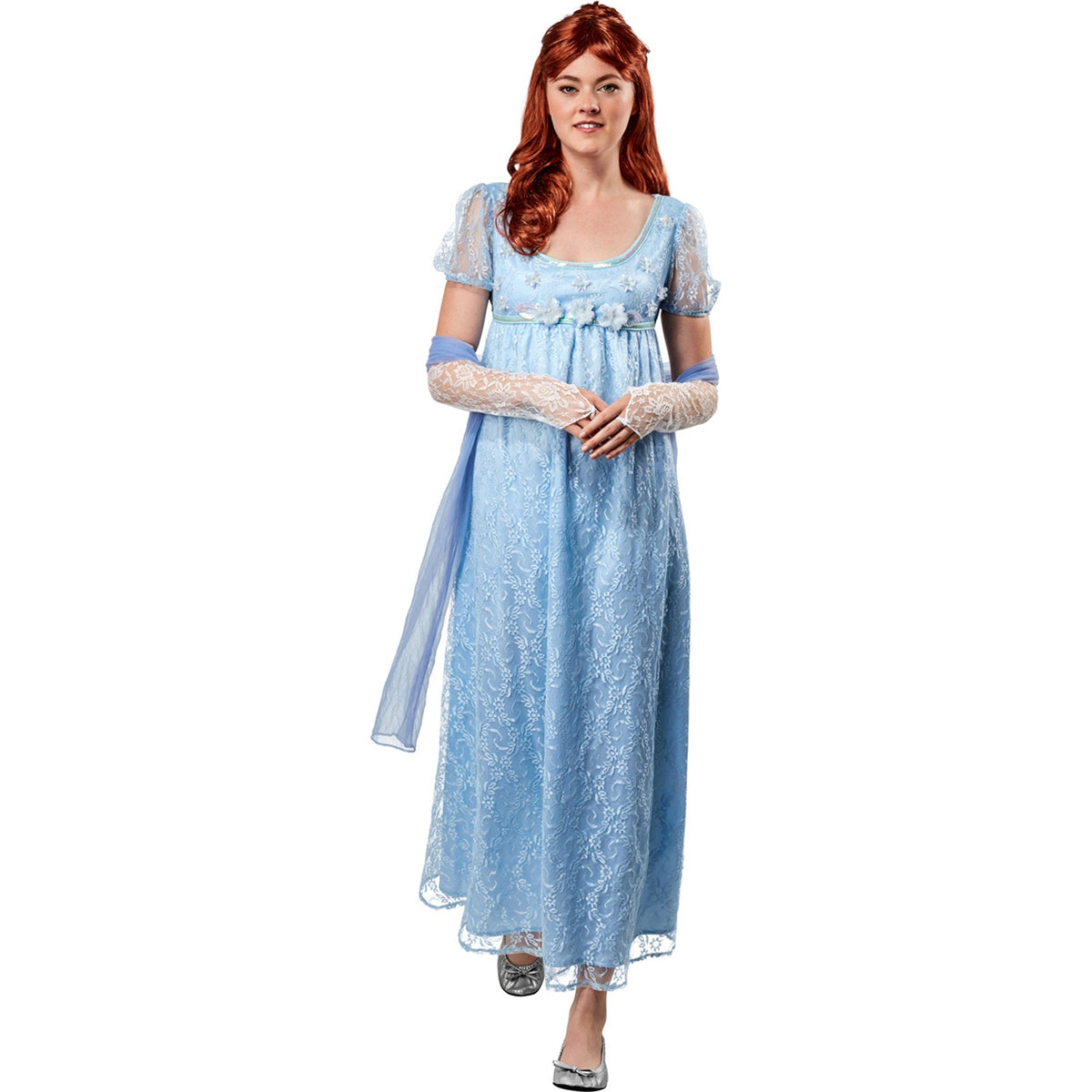 RUBIES II (Ruby Slipper Sales) Costumes Bridgerton Blue Lace Dress Costume for Adults