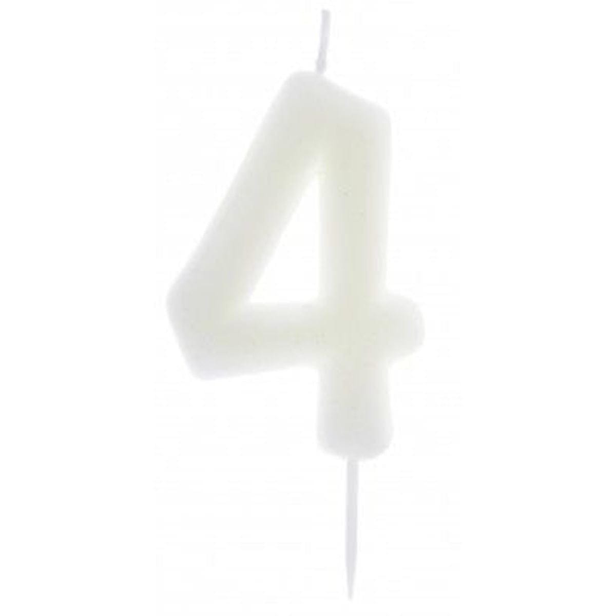 SANTEX Cake Supplies Number 4 Birthday Candle, Phosphorescent