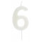 SANTEX Cake Supplies Number 6 Birthday Candle, Phosphorescent 3660380077404