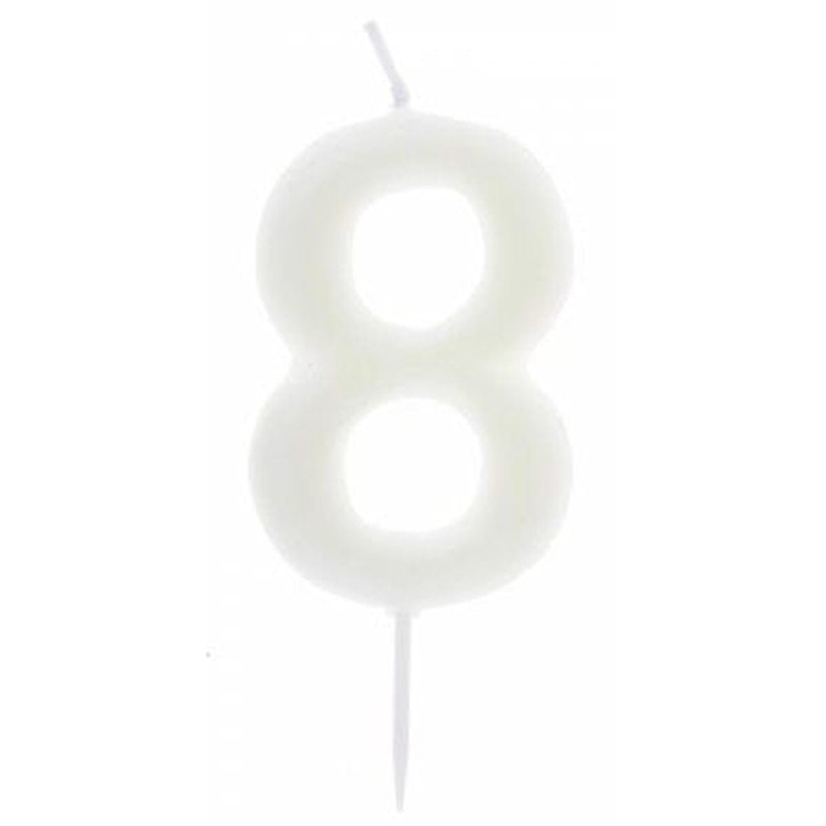 SANTEX Cake Supplies Number 8 Birthday Candle, Phosphorescent