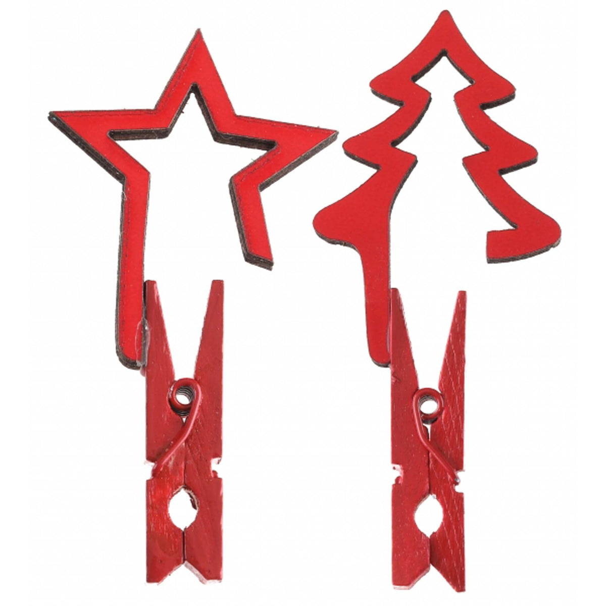 SANTEX Christmas Merry Christmas Red Mini Clip, 6 Count 3660380075660