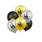 Shaoxing Keqiao Chengyou Textile Co.,Ltd Balloons Eid Latex Balloons, Black, Yellow and Silver, 12 Inches, 12 Count