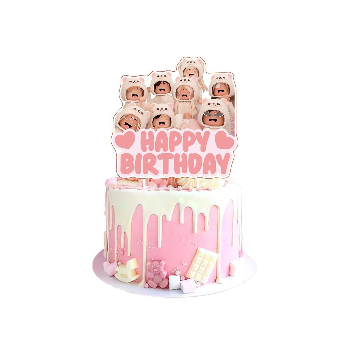 Shaoxing Keqiao Chengyou Textile Co.,Ltd Kids Birthday Roblox Girl Cake Topper