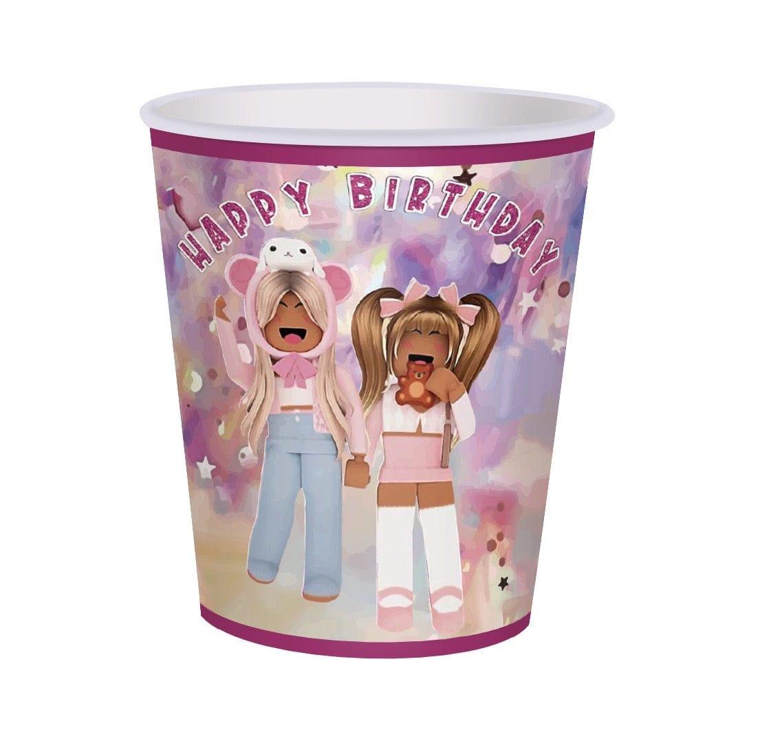 Roblox Girl Paper Cups, 10 Count - Party Supplies – Party Expert