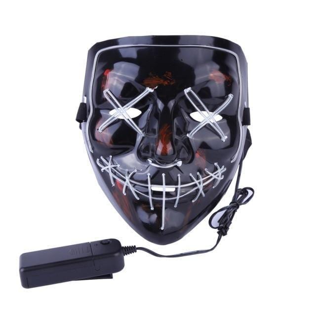 White LED Wire Mask | Party Expert