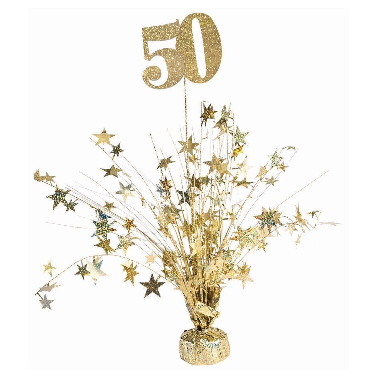 Buy Age Specific Birthday Centerpieces 18 In. Gold - 50 sold at Party Expert