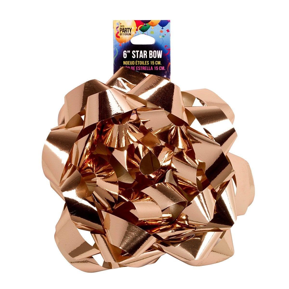 Buy Gift Wrap & Bags Star Bow 6 In. - Rose Gold sold at Party Expert