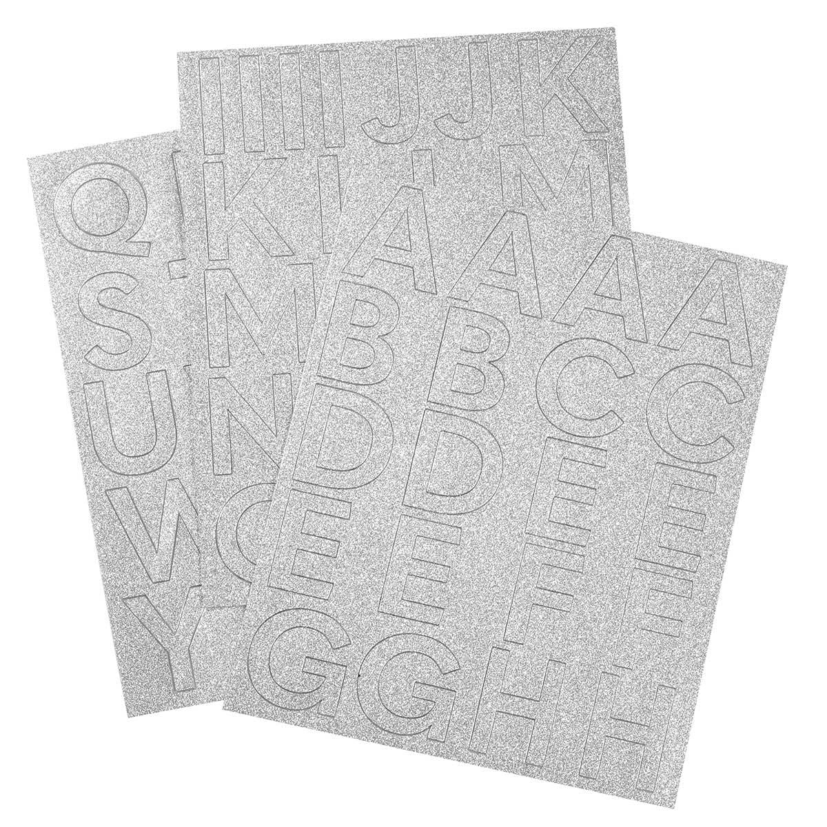 Buy Wedding Letter Sticker Pack - Silver sold at Party Expert