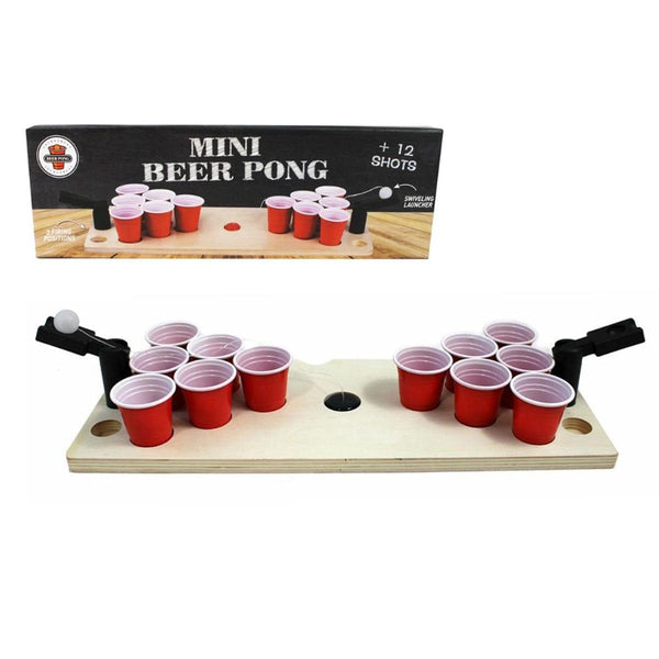 relaxdays Mini beer pong - party game - pour bière ou shots - 25 gobelets  rouges - jeu