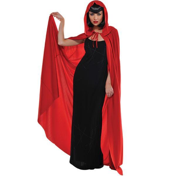 Red Hooded Cape for Adults | Party Expert