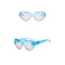 Taizhou Two Circles Trading Co. Ltd. Costume Accessories Pink and Blue Heart Shaped Sunglasses for Adults 810077657980