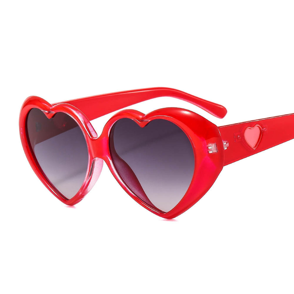 Taizhou Two Circles Trading Co. Ltd. Costume Accessories Red Heart Shaped Sunglasses for Adults 810077657935