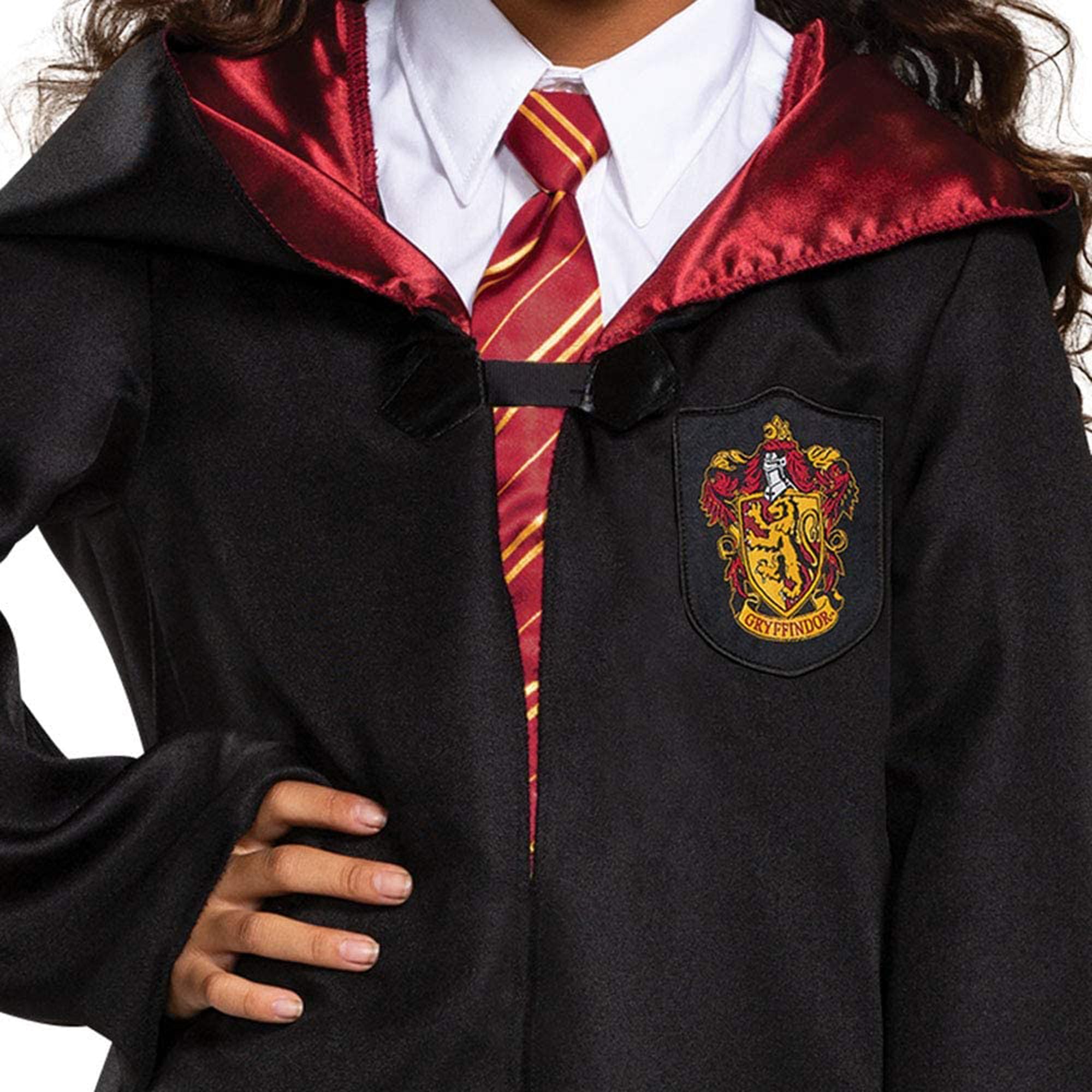 Robe deluxe de Gryffondor de Harry Potter pour enfants, Robe noire et rouge  satin avec combinaison