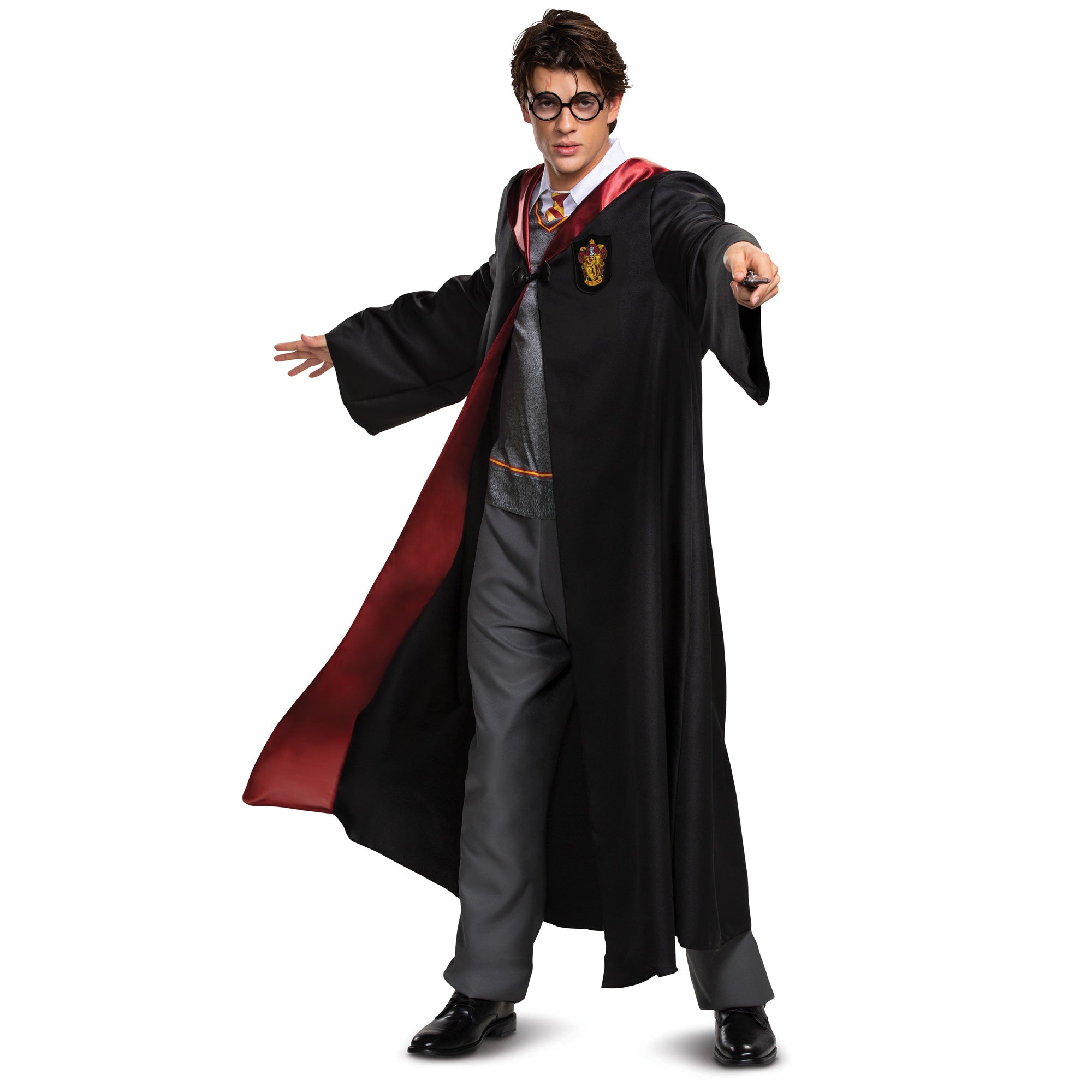 Disguise Costume de Gryffondor Harry Potter unisexe pour adulte, peignoir à  capuche de luxe avec cravate pour adultes