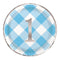 Buy 1st Birthday Blue Gingham Paper Plates 9 Inches, 8 Counts sold at Party Expert