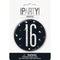 Buy Age Specific Birthday Bonne Fête Black/Silver - Badge - 16 sold at Party Expert