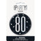 Buy Age Specific Birthday Bonne Fête Black/Silver - Badge - 80 sold at Party Expert