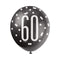 Buy Age Specific Birthday Bonne Fête Black/Silver - Latex Balloon 6/pkg - 60 sold at Party Expert