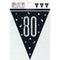 Buy Age Specific Birthday Bonne Fête Black/Silver - Pennant Banner - 80 sold at Party Expert