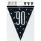 Buy Age Specific Birthday Bonne Fête Black/Silver - Pennant Banner - 90 sold at Party Expert