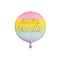 UNIQUE PARTY FAVORS Balloons Happy Birthday Round Foil Balloon, Pastel & Gold, 18 Inches, 1 Count 011179549818