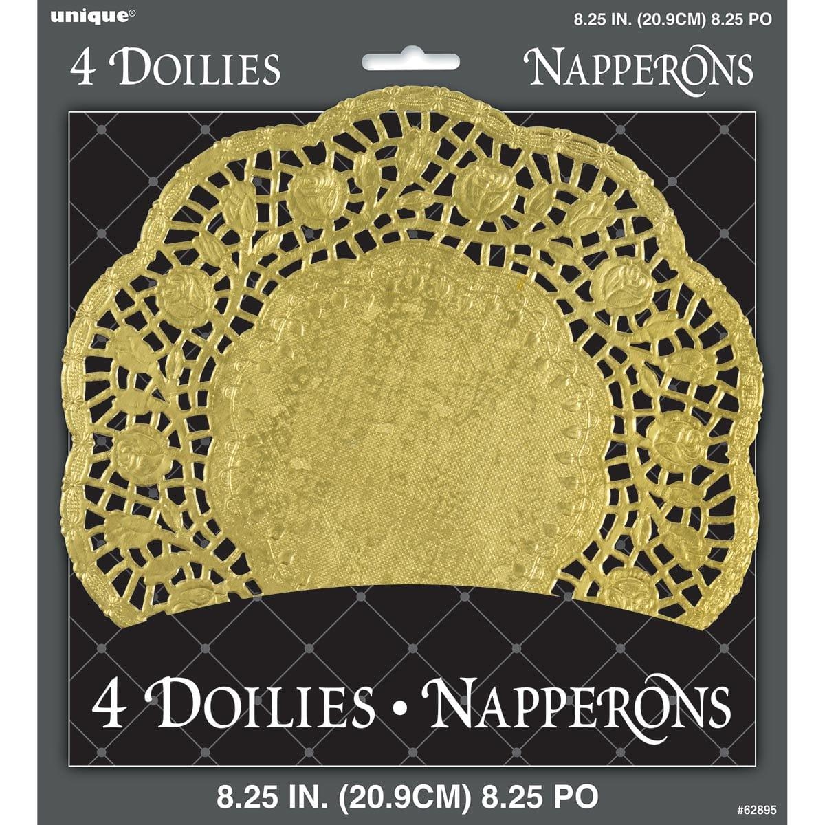 Buy Cake Supplies Doilies 8.25 In. 4/pkg - Gold sold at Party Expert