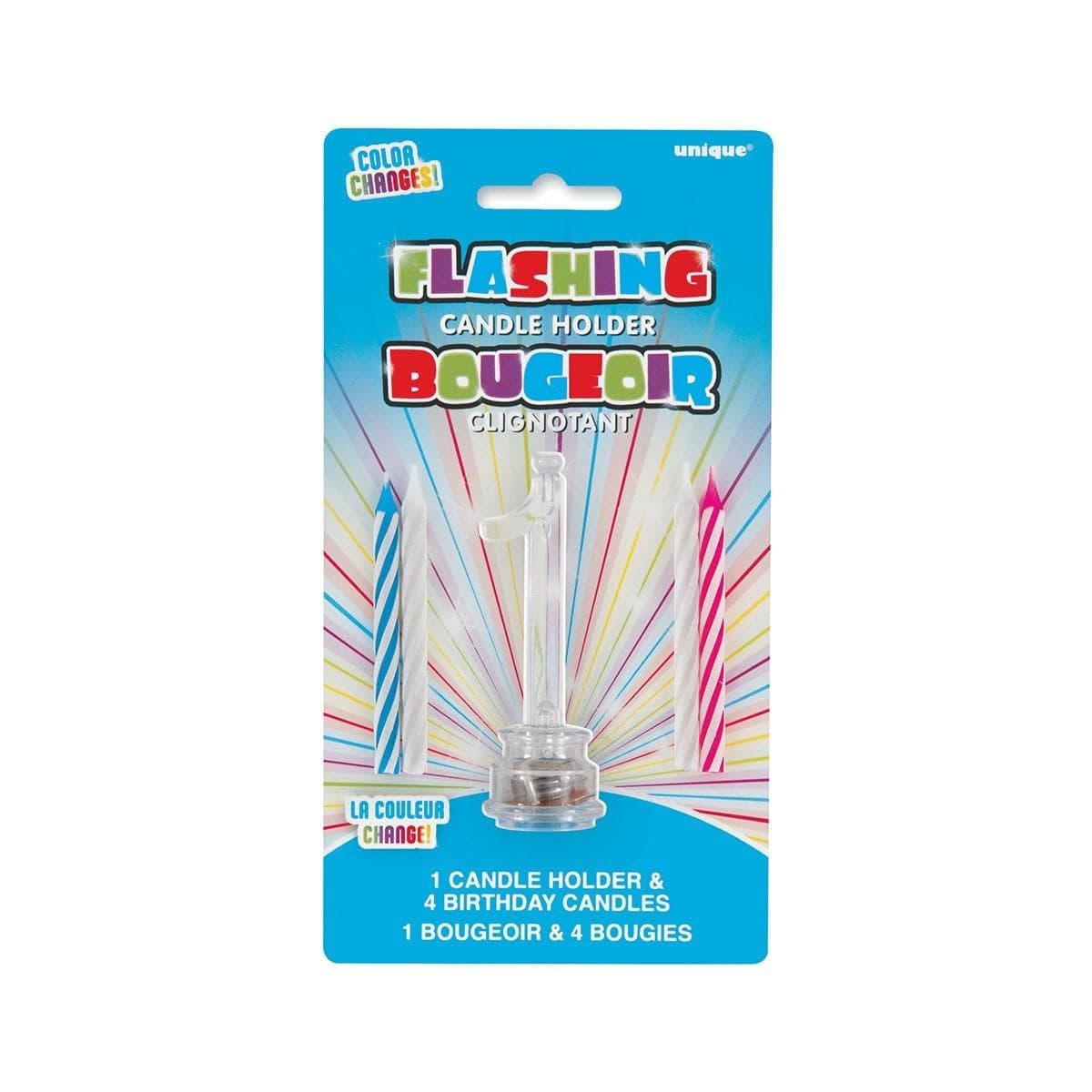 Buy Cake Supplies Numeral Flashing Candle Holder # 1 sold at Party Expert