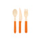 UNIQUE PARTY FAVORS Disposable-Plasticware Wooden Cutlery Set, Summer Citrus, 12 Count 011179164790
