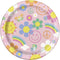 UNIQUE PARTY FAVORS General Birthday Groovy Birthday Large Round Lunch Paper Plates, 9 Inches, 8 Count